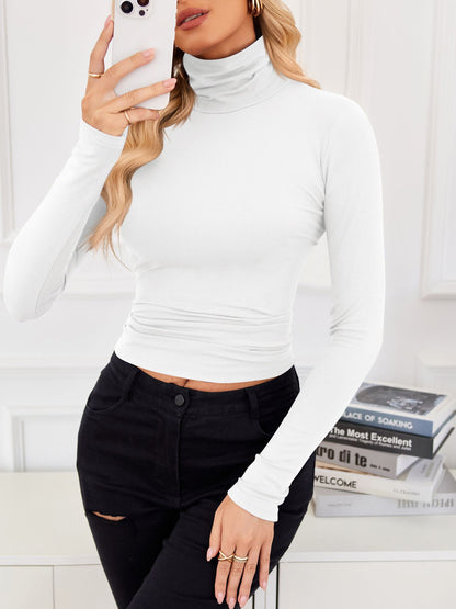 VRCÔMFY Turtleneck Top: Slim, Form-Fitting for Effortless Chic